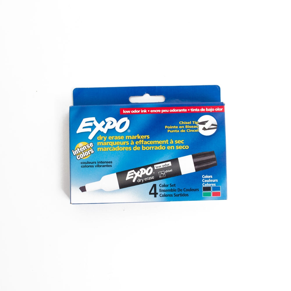 Expo, Low Odor, Dry Erase, Marker, 4 count